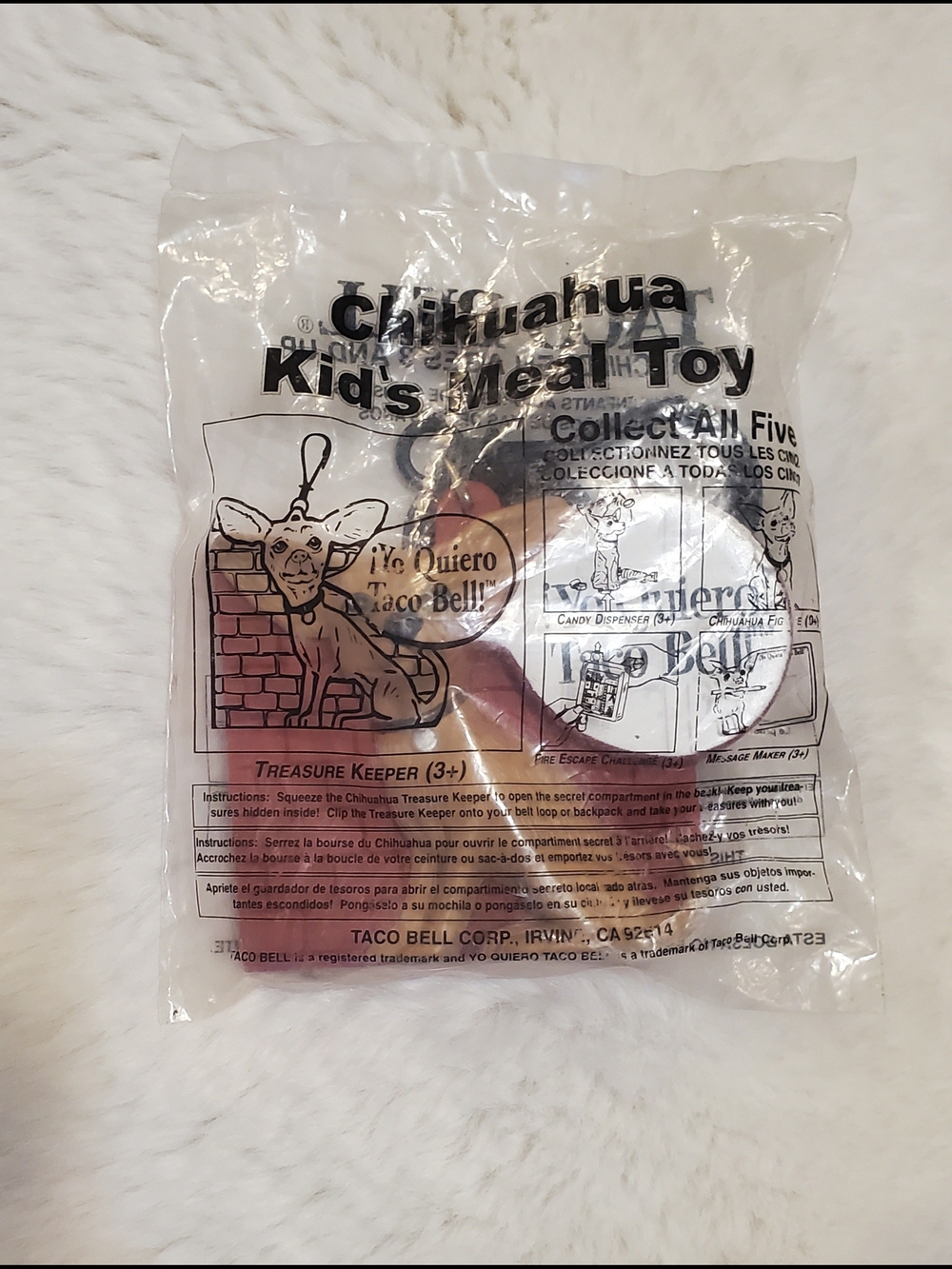 Taco Bell Chihuahua Kids Meal Toy - Multi-Color Treasure Keeper